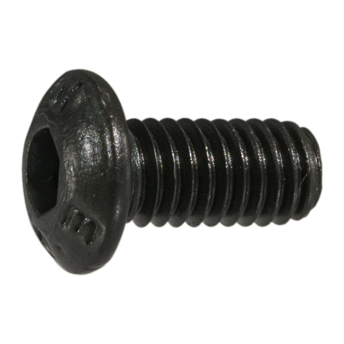 #8-32 x 3/8" Plain Steel Coarse Thread Button Head Socket Cap Screws