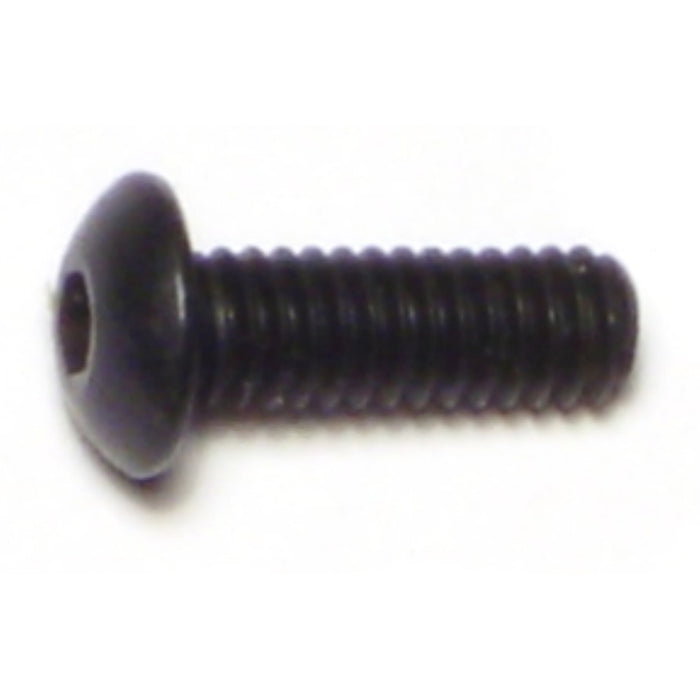 #8-32 x 1/2" Plain Steel Coarse Thread Button Head Socket Cap Screws