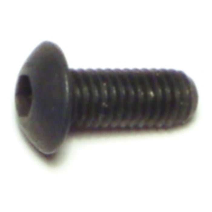#10-32 x 1/2" Plain Steel Fine Thread Button Head Socket Cap Screws