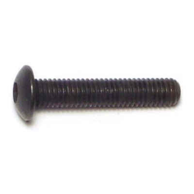 #10-32 x 1" Plain Steel Fine Thread Button Head Socket Cap Screws