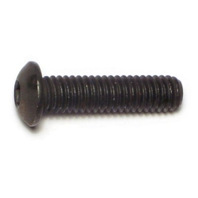 5/16"-18 x 1-1/4" Plain Steel Coarse Thread Button Head Socket Cap Screws