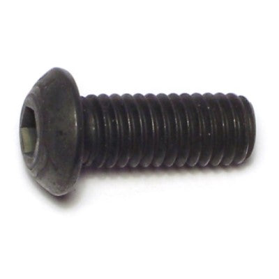 3/8"-16 x 1" Plain Steel Coarse Thread Button Head Socket Cap Screws