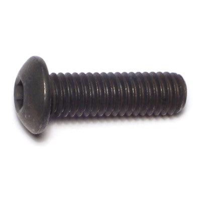 3/8"-16 x 1-1/4" Plain Steel Coarse Thread Button Head Socket Cap Screws