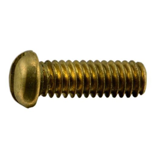 #8-32 x 1/2" Brass Coarse Thread Slotted Faucet Screws
