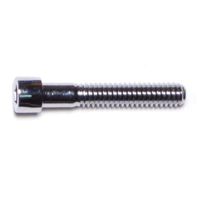 1/4"-20 x 1-1/2" Chrome Plated Grade 8 Steel Coarse Thread Smooth Head Socket Cap Screws