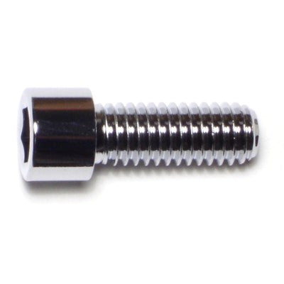 3/8"-16 x 1" Chrome Plated Grade 8 Steel Coarse Thread Smooth Head Socket Cap Screws