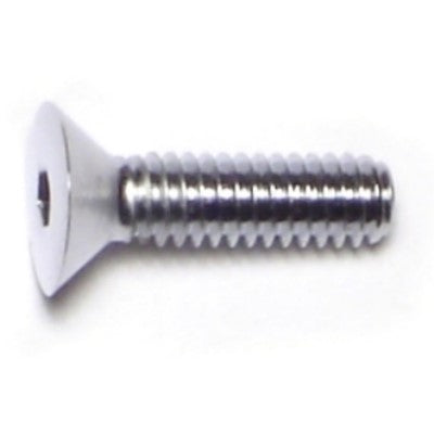 #8-32 x 5/8" Chrome Plated Grade 8 Steel Coarse Thread Flat Head Socket Cap Screws