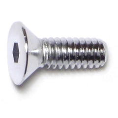 1/4"-20 x 3/4" Chrome Plated Grade 8 Steel Coarse Thread Flat Head Socket Cap Screws