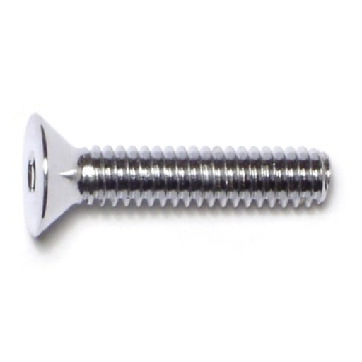 1/4"-20 x 1-1/4" Chrome Plated Grade 8 Steel Coarse Thread Flat Head Socket Cap Screws