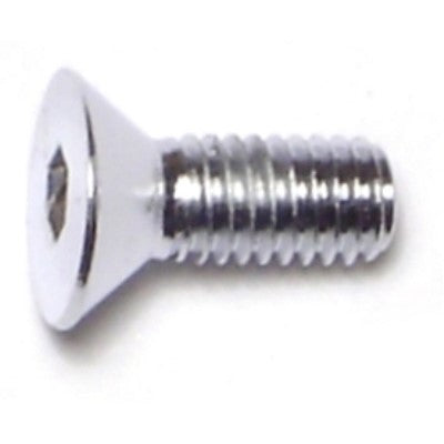 #10-32 x 1/2" Chrome Plated Grade 8 Steel Fine Thread Flat Head Socket Cap Screws