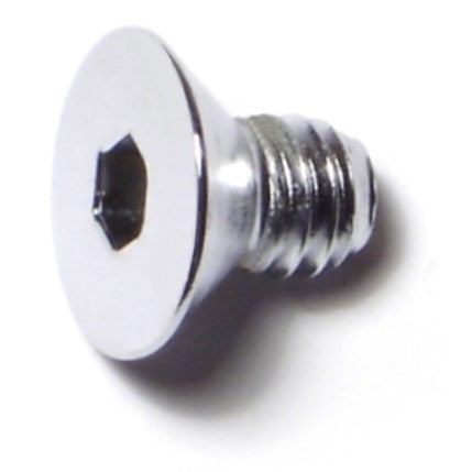 5/16"-18 x 1/2" Chrome Plated Grade 8 Steel Coarse Thread Flat Head Socket Cap Screws