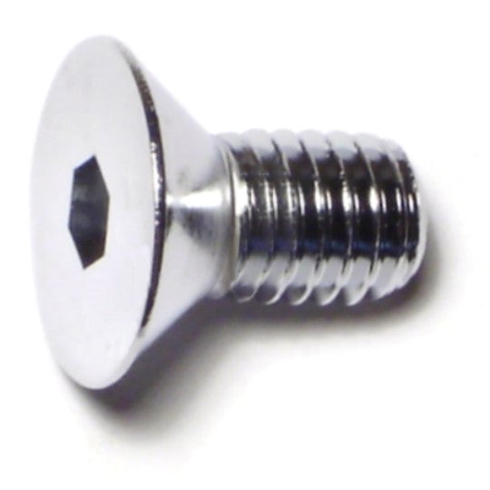 3/8"-16 x 3/4" Chrome Plated Grade 8 Steel Coarse Thread Flat Head Socket Cap Screws