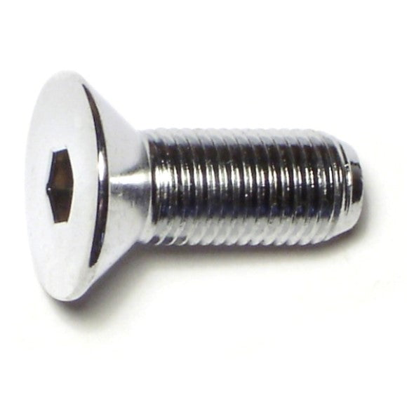 3/8"-24 x 1" Chrome Plated Grade 8 Steel Fine Thread Flat Head Socket Cap Screws