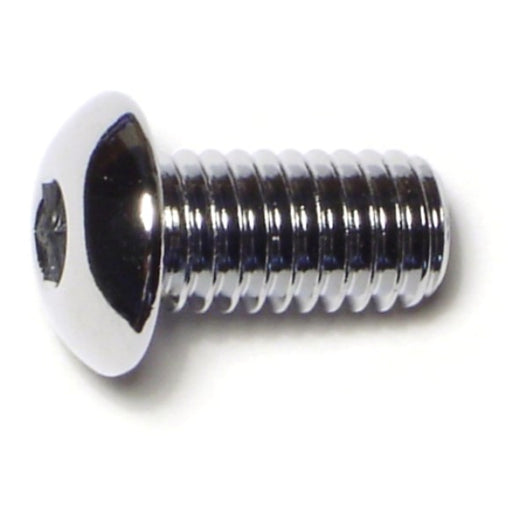 3/8"-16 x 3/4" Chrome Plated Grade 8 Steel Coarse Thread Button Head Socket Cap Screws
