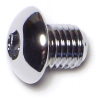 5/16"-24 x 3/8" Chrome Plated Grade 8 Steel Fine Thread Button Head Socket Cap Screws