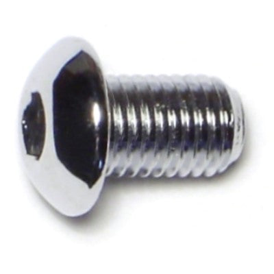 5/16"-24 x 1/2" Chrome Plated Grade 8 Steel Fine Thread Button Head Socket Cap Screws