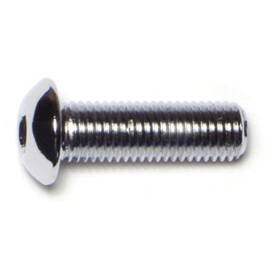 5/16"-24 x 1" Chrome Plated Grade 8 Steel Fine Thread Button Head Socket Cap Screws