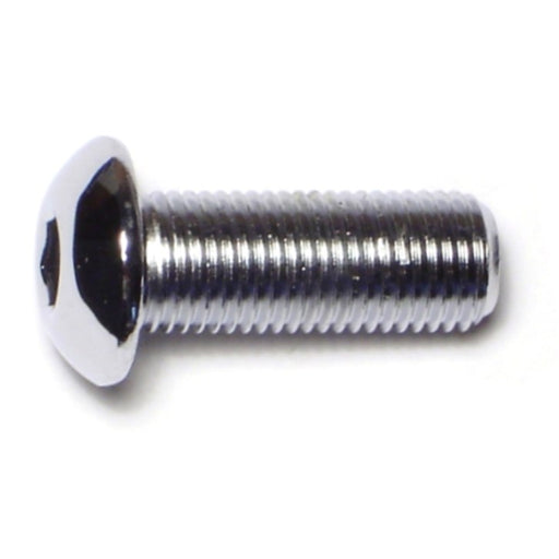 3/8"-24 x 1" Chrome Plated Grade 8 Steel Fine Thread Button Head Socket Cap Screws