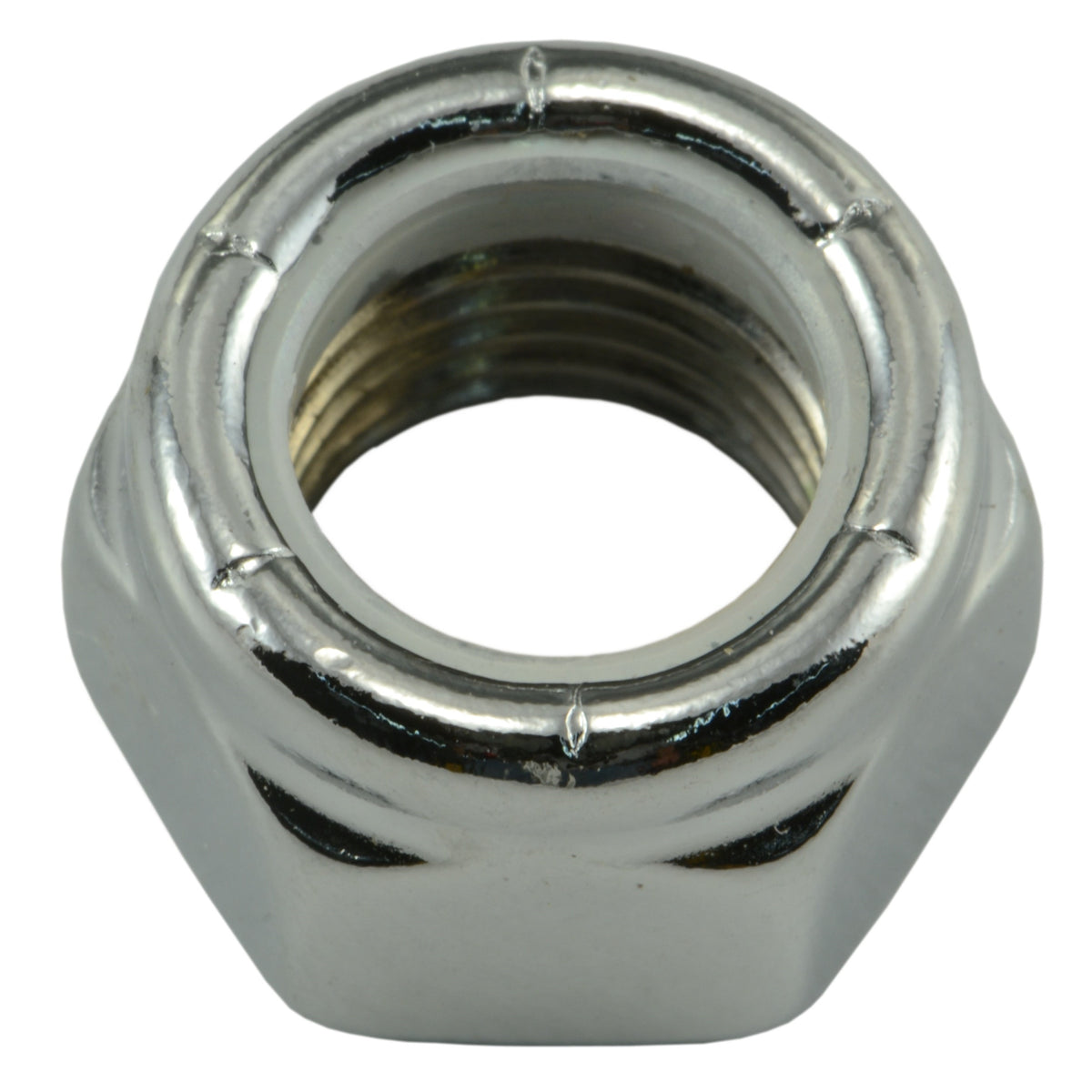 7/16"-20 Chrome Plated Steel Fine Thread Nylon Insert Lock Nuts
