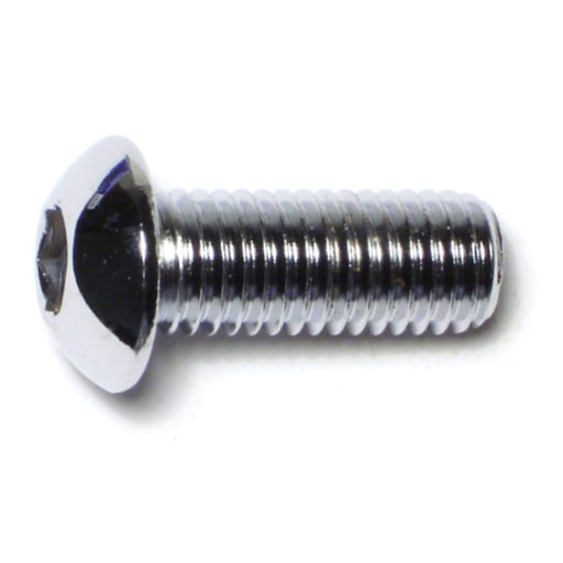 12mm-1.75 x 30mm Chrome Plated Class 10.9 Steel Coarse Thread Button Head Hex Socket Cap Screws