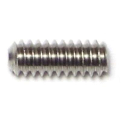 #10-24 x 1/2" 18-8 Stainless Steel Coarse Thread Hex Socket Headless Set Screws