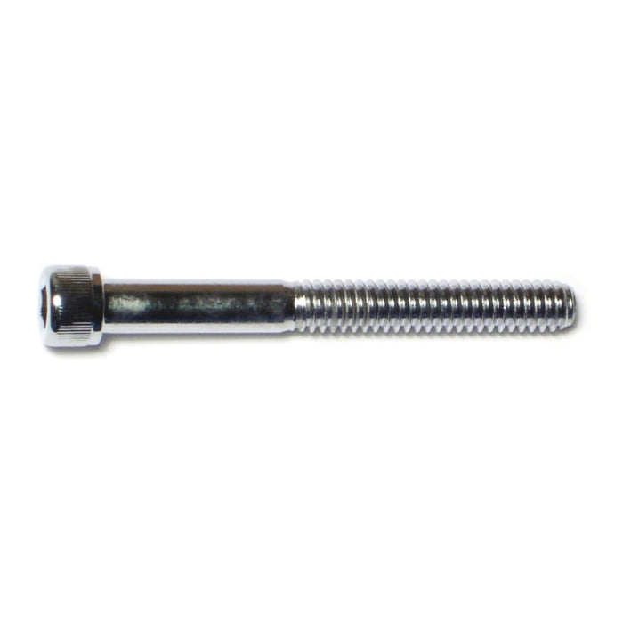 1/4"-20 x 2-1/4" Chrome Plated Grade 8 Steel Coarse Thread Knurled Socket Cap Screws