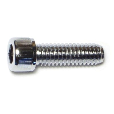 5/16"-18 x 1" Chrome Plated Grade 8 Steel Coarse Thread Knurled Socket Cap Screws