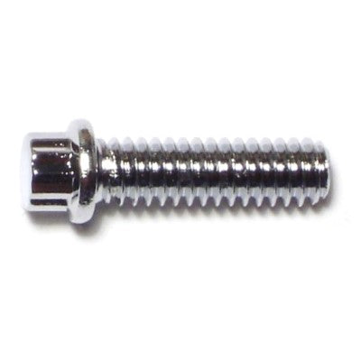 1/4"-20 x 7/8" Chrome Plated Steel Coarse Thread Flange Head 12-Point Cap Screws