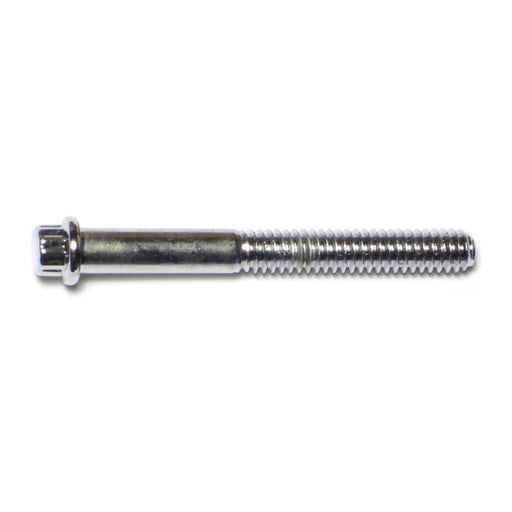 1/4"-20 x 2-1/4" Chrome Plated Steel Coarse Thread Flange Head 12-Point Cap Screws