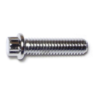 5/16"-18 x 1-1/4" Chrome Plated Steel Coarse Thread Flange Head 12-Point Cap Screws