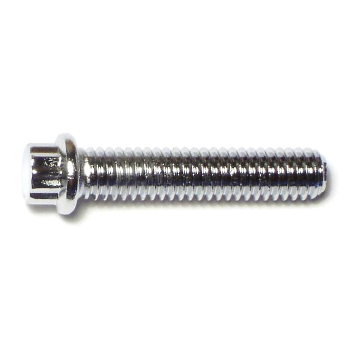 5/16"-18 x 1-1/2" Chrome Plated Steel Coarse Thread Flange Head 12-Point Cap Screws