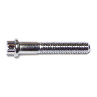 1/4"-28 x 1-1/2" Chrome Plated Steel Fine Thread Flange Head 12-Point Cap Screws