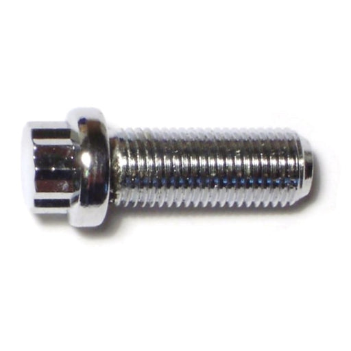 3/8"-24 x 1" Chrome Plated Steel Fine Thread Flange Head 12-Point Cap Screws