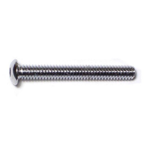 1/4"-20 x 2" Chrome Plated Grade 8 Steel Coarse Thread Button Head Socket Cap Screws