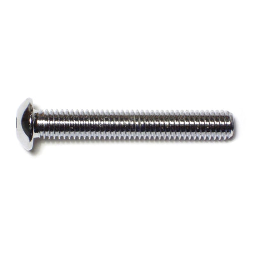 3/8"-16 x 2-1/2" Chrome Plated Grade 8 Steel Coarse Thread Button Head Socket Cap Screws