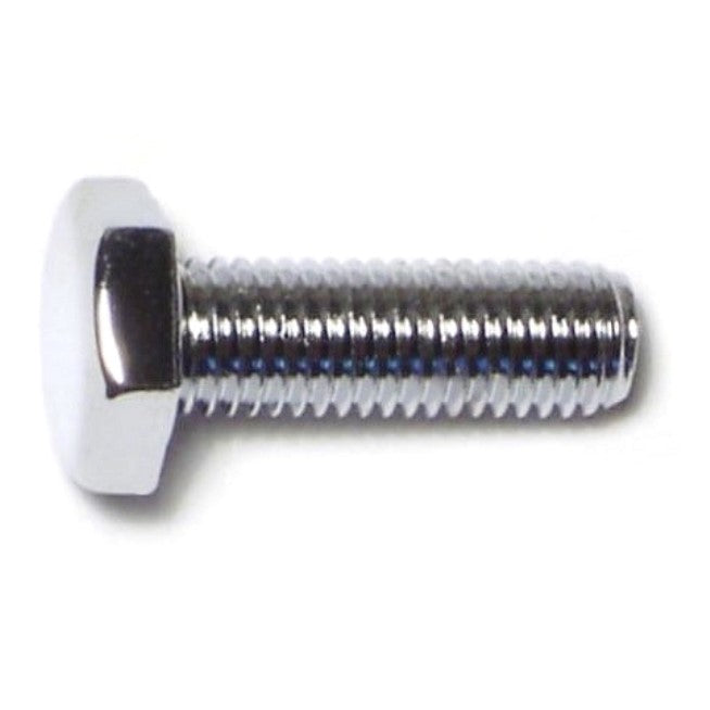 1/4"-28 x 3/4" Chrome Plated Grade 5 Steel Fine Thread Hex Cap Screws