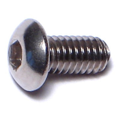 4mm-0.7 x 8mm A2 Stainless Steel Coarse Thread Button Head Hex Socket Cap Screws