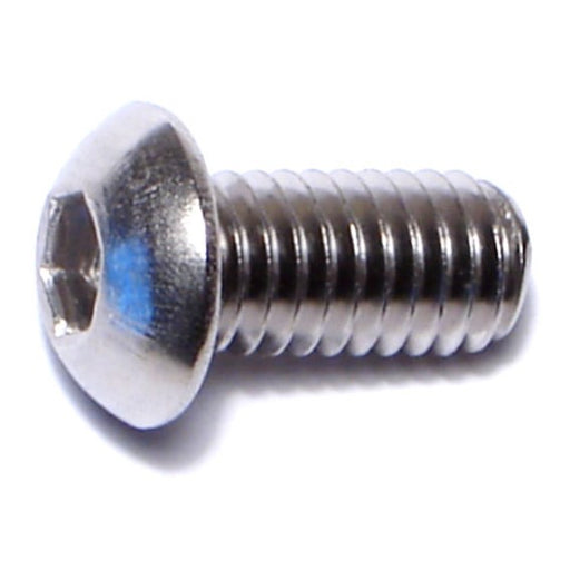 6mm-1.0 x 12mm A2 Stainless Steel Coarse Thread Button Head Hex Socket Cap Screws