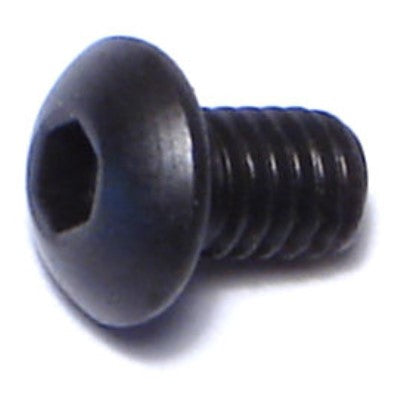 4mm-0.7 x 6mm Black Oxide Class 10.9 Steel Coarse Thread Button Head Hex Socket Cap Screws