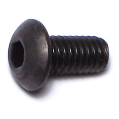 4mm-0.7 x 8mm Black Oxide Class 10.9 Steel Coarse Thread Button Head Hex Socket Cap Screws