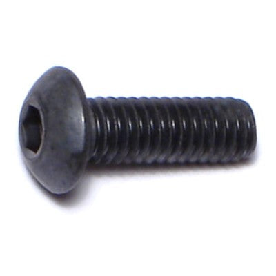 4mm-0.7 x 12mm Black Oxide Class 10.9 Steel Coarse Thread Button Head Hex Socket Cap Screws