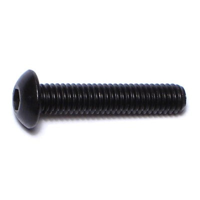 4mm-0.7 x 20mm Black Oxide Class 10.9 Steel Coarse Thread Button Head Hex Socket Cap Screws