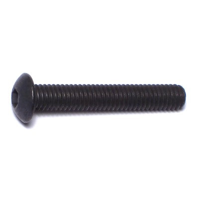 4mm-0.7 x 25mm Black Oxide Class 10.9 Steel Coarse Thread Button Head Hex Socket Cap Screws