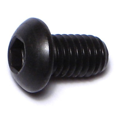 6mm-1.0 x 10mm Black Oxide Class 10.9 Steel Coarse Thread Button Head Hex Socket Cap Screws