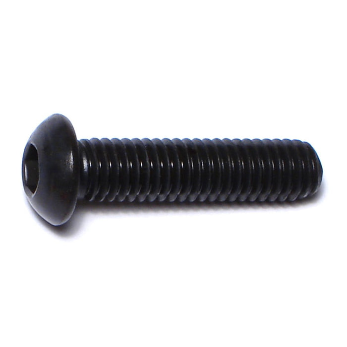 6mm-1.0 x 25mm Black Oxide Class 10.9 Steel Coarse Thread Button Head Hex Socket Cap Screws