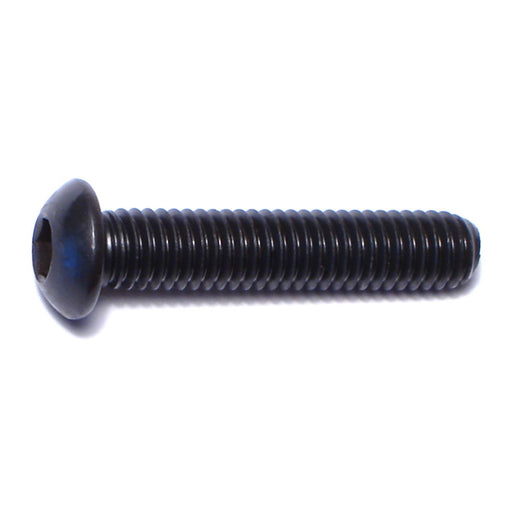 6mm-1.0 x 30mm Black Oxide Class 10.9 Steel Coarse Thread Button Head Hex Socket Cap Screws