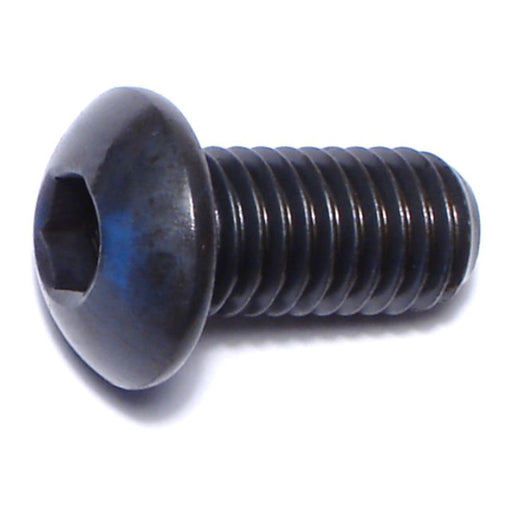 8mm-1.25 x 16mm Black Oxide Class 10.9 Steel Coarse Thread Button Head Hex Socket Cap Screws