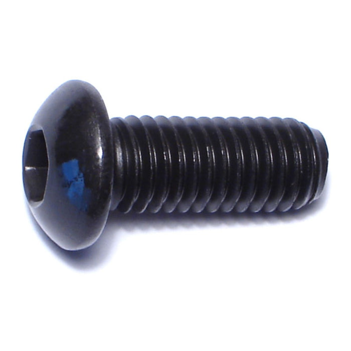 8mm-1.25 x 20mm Black Oxide Class 10.9 Steel Coarse Thread Button Head Hex Socket Cap Screws