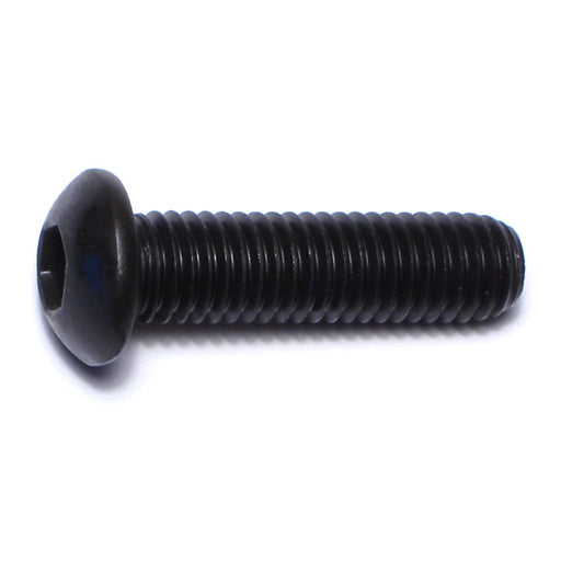 8mm-1.25 x 30mm Black Oxide Class 10.9 Steel Coarse Thread Button Head Hex Socket Cap Screws