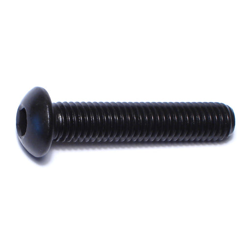 8mm-1.25 x 40mm Black Oxide Class 10.9 Steel Coarse Thread Button Head Hex Socket Cap Screws